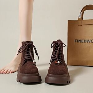Women Shoes Lace Up Boots